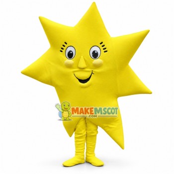 Yellow Seven-pointed Star Mascot Costume Yellow Seven-pointed Star Mascot Costume