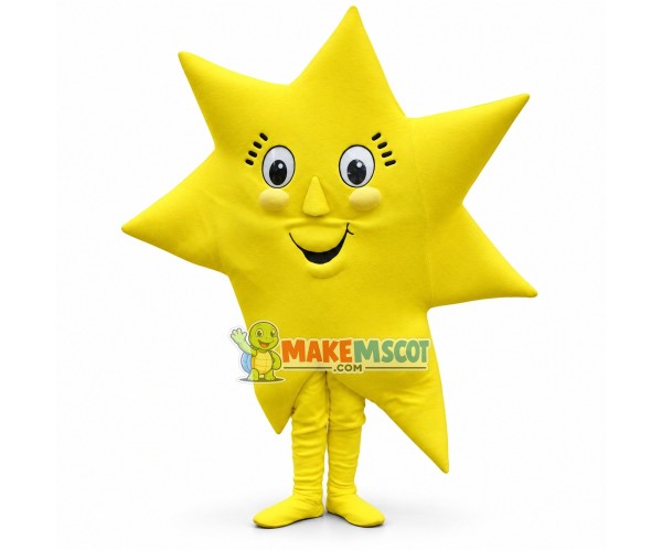 Yellow Seven-pointed Star Mascot Costume Yellow Seven-pointed Star Mascot Costume