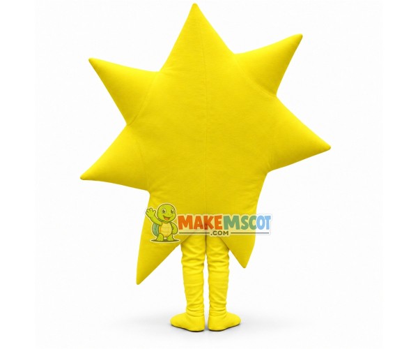 Yellow Seven-pointed Star Mascot Costume Yellow Seven-pointed Star Mascot Costume
