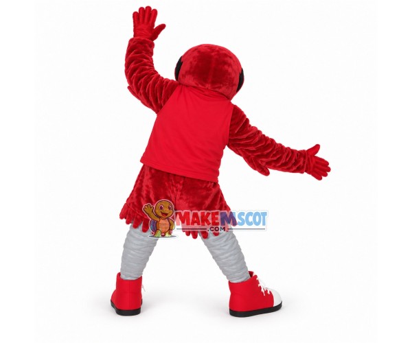 Defensive Red Eagle Player Mascot Costume