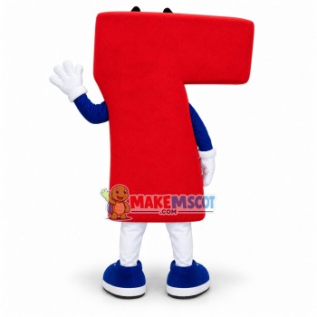 Cartoon Red Number Seven Model Mascot Costume Cartoon Red Number Seven Model Mascot Costume