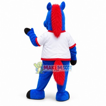 Hilarious Blue Horse Sport Mascot Costume Hilarious Blue Horse Sport Mascot Costume