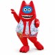 Red Turbo Monster In Vest Mascot Costume Red Turbo Monster In Vest Mascot Costume