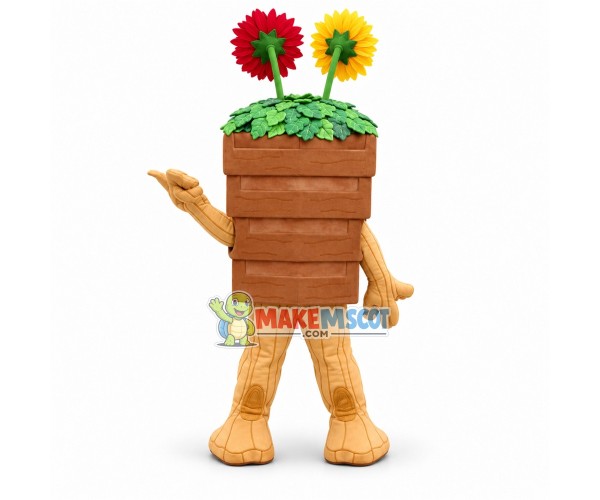 Landscape Potted Plant of Street Mascot Costume Landscape Potted Plant of Street Mascot Costume