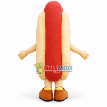 Horrified Cartoon Hot Dog Mascot Costume Horrified Cartoon Hot Dog Mascot Costume