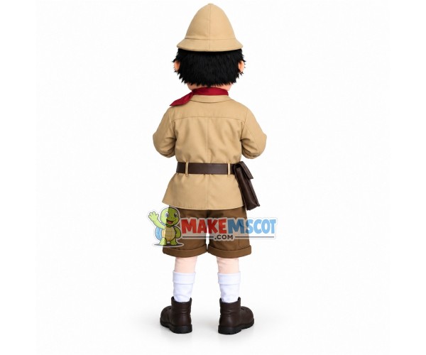 Scout Holding the Telescope Mascot Costume Scout Holding the Telescope Mascot Costume
