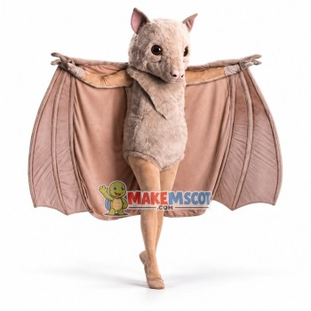 Covert Brown Vampire Bat Mascot Costume