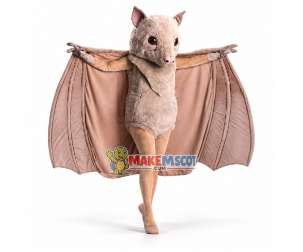 Covert Brown Vampire Bat Mascot Costume Covert Brown Vampire Bat Mascot Costume