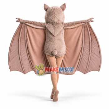 Covert Brown Vampire Bat Mascot Costume Covert Brown Vampire Bat Mascot Costume
