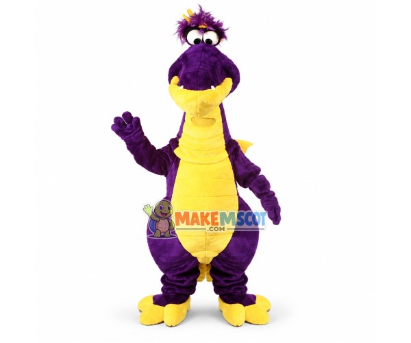Funny Purple & Yellow Dragon Mascot Costume Funny Purple & Yellow Dragon Mascot Costume