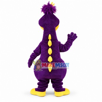 Funny Purple & Yellow Dragon Mascot Costume Funny Purple & Yellow Dragon Mascot Costume