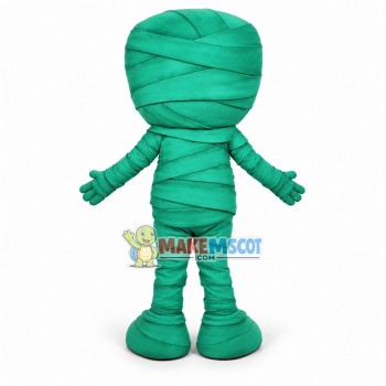 Little Green Mummy Zombie Mascot Costume