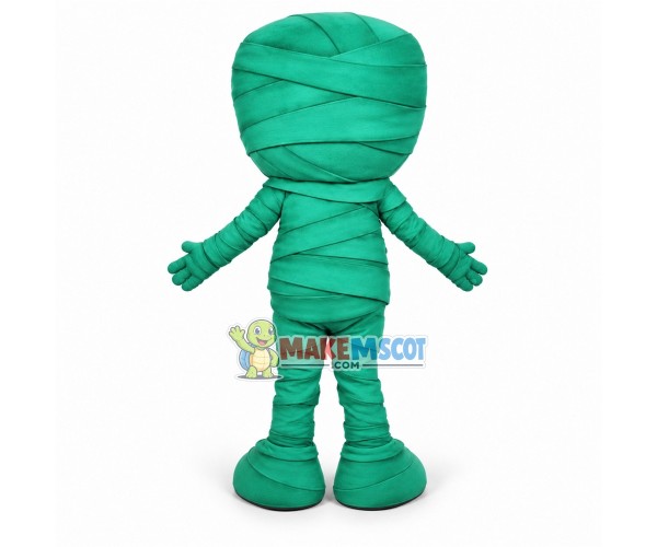 Little Green Mummy Zombie Mascot Costume