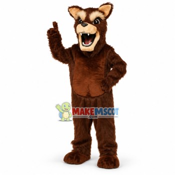 Alert Brown Hound Mascot Costume Alert Brown Hound Mascot Costume