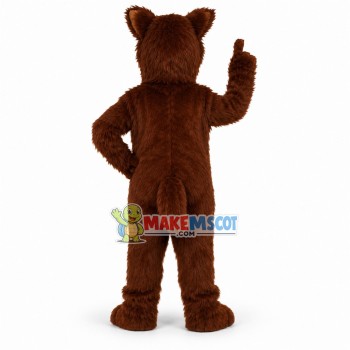 Alert Brown Hound Mascot Costume
