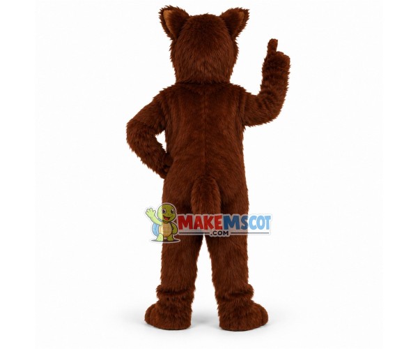 Alert Brown Hound Mascot Costume Alert Brown Hound Mascot Costume