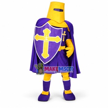 Fully Armed Purple Guard Mascot Costume Fully Armed Purple Guard Mascot Costume