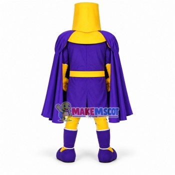 Fully Armed Purple Guard Mascot Costume Fully Armed Purple Guard Mascot Costume