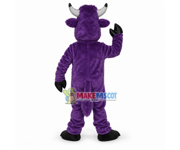 Energetic Purple Bull Mascot Costume Energetic Purple Bull Mascot Costume