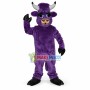 Energetic Purple Bull Mascot Costume