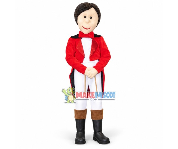 Polite Long-haired Musician Mascot Costume