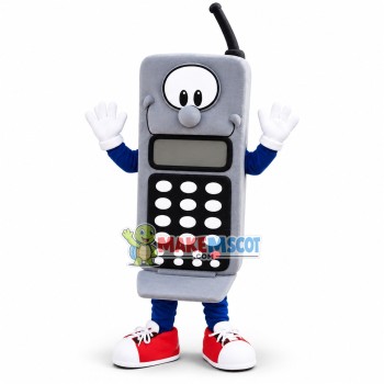 Gray Cartoon Walkie Talkie Mascot Costume Gray Cartoon Walkie Talkie Mascot Costume