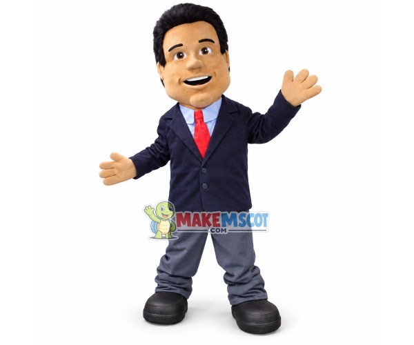 Teaching Black Lecturer Mascot Costume Teaching Black Lecturer Mascot Costume