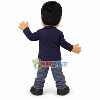 Teaching Black Lecturer Mascot Costume Teaching Black Lecturer Mascot Costume