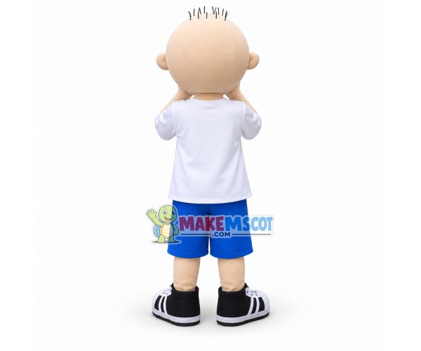 Excited Little Boy With Thinning Hair Mascot Costume