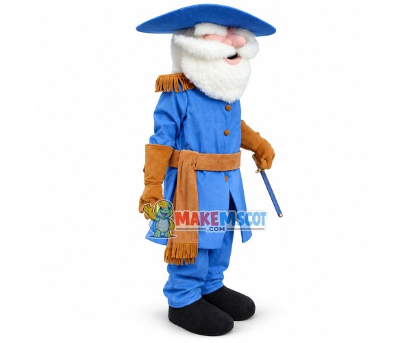 Older White Beard Commander Mascot Costume Older White Beard Commander Mascot Costume