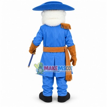 Older White Beard Commander Mascot Costume Older White Beard Commander Mascot Costume