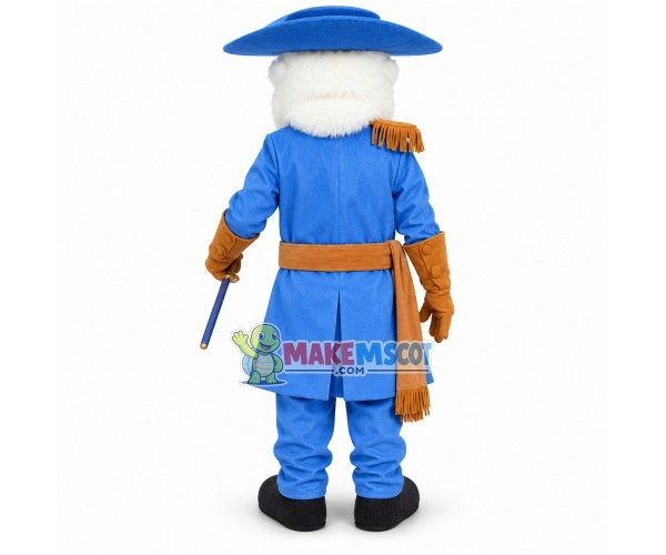 Older White Beard Commander Mascot Costume Older White Beard Commander Mascot Costume
