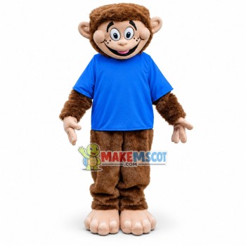 Happy Furry Little Monkey Mascot Costume Happy Furry Little Monkey Mascot Costume