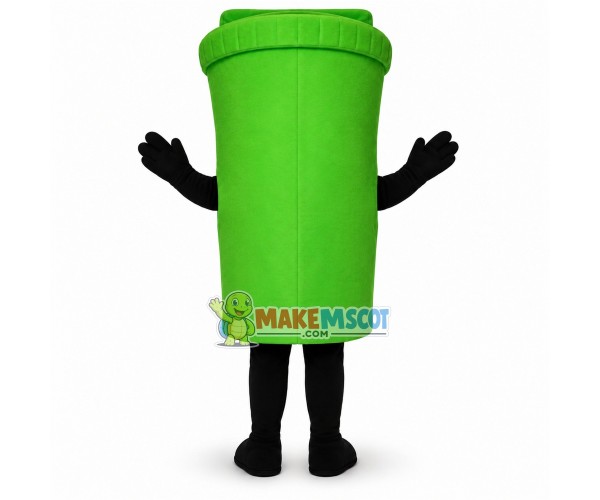 Green Sealed Thermos Cup Mascot Costume