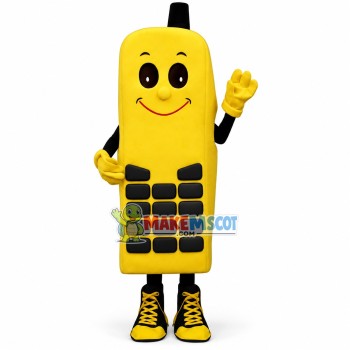 Bulky Yellow Old Telephone Mascot Costume Bulky Yellow Old Telephone Mascot Costume