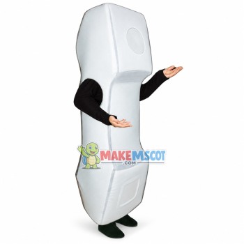 Previous Wired White Telephone Mascot Costume Previous Wired White Telephone Mascot Costume