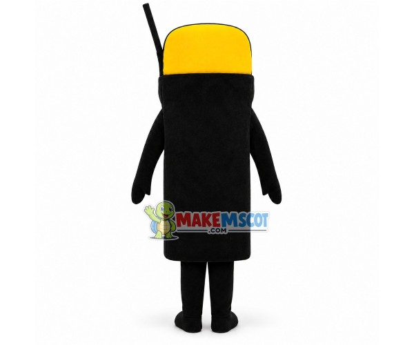 Cartoon Wired Phone With Cap Mascot Costume Cartoon Wired Phone With Cap Mascot Costume