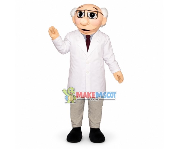 Knowledgeable Old Bald Expert Mascot Costume Knowledgeable Old Bald Expert Mascot Costume