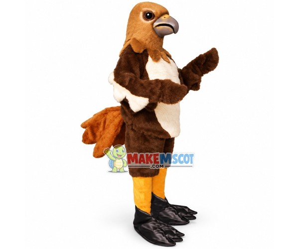 Concentrated Brown Goshawk Mascot Costume