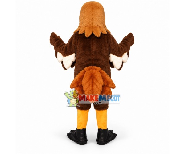 Concentrated Brown Goshawk Mascot Costume Concentrated Brown Goshawk Mascot Costume