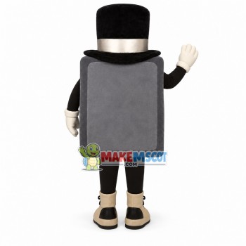 The Safe With Top Hat Mascot Costume The Safe With Top Hat Mascot Costume