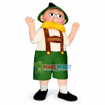 Old Fisherman With Golden Beard Mascot Costume Old Fisherman With Golden Beard Mascot Costume