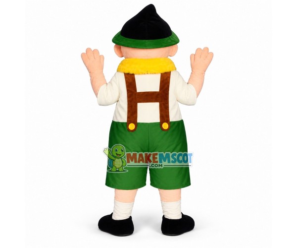 Old Fisherman With Golden Beard Mascot Costume Old Fisherman With Golden Beard Mascot Costume