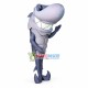 Polite Gray Shark Waiter Mascot Costume Polite Gray Shark Waiter Mascot Costume