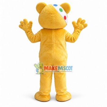 One-eyed Bear With Colored Blindfold Mascot Costume One-eyed Bear With Colored Blindfold Mascot Costume