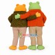 Frog Brothers In High-waisted Pants Mascot Costume Frog Brothers In High-waisted Pants Mascot Costume