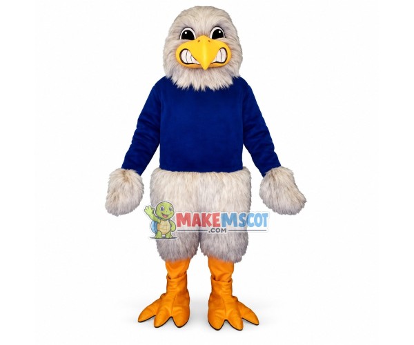 Hideous Gray Long Wool Eagle Mascot Costume Hideous Gray Long Wool Eagle Mascot Costume