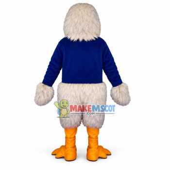Hideous Gray Long Wool Eagle Mascot Costume Hideous Gray Long Wool Eagle Mascot Costume