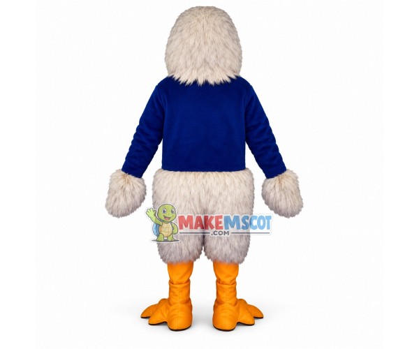 Hideous Gray Long Wool Eagle Mascot Costume Hideous Gray Long Wool Eagle Mascot Costume