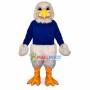 Hideous Gray Long Wool Eagle Mascot Costume